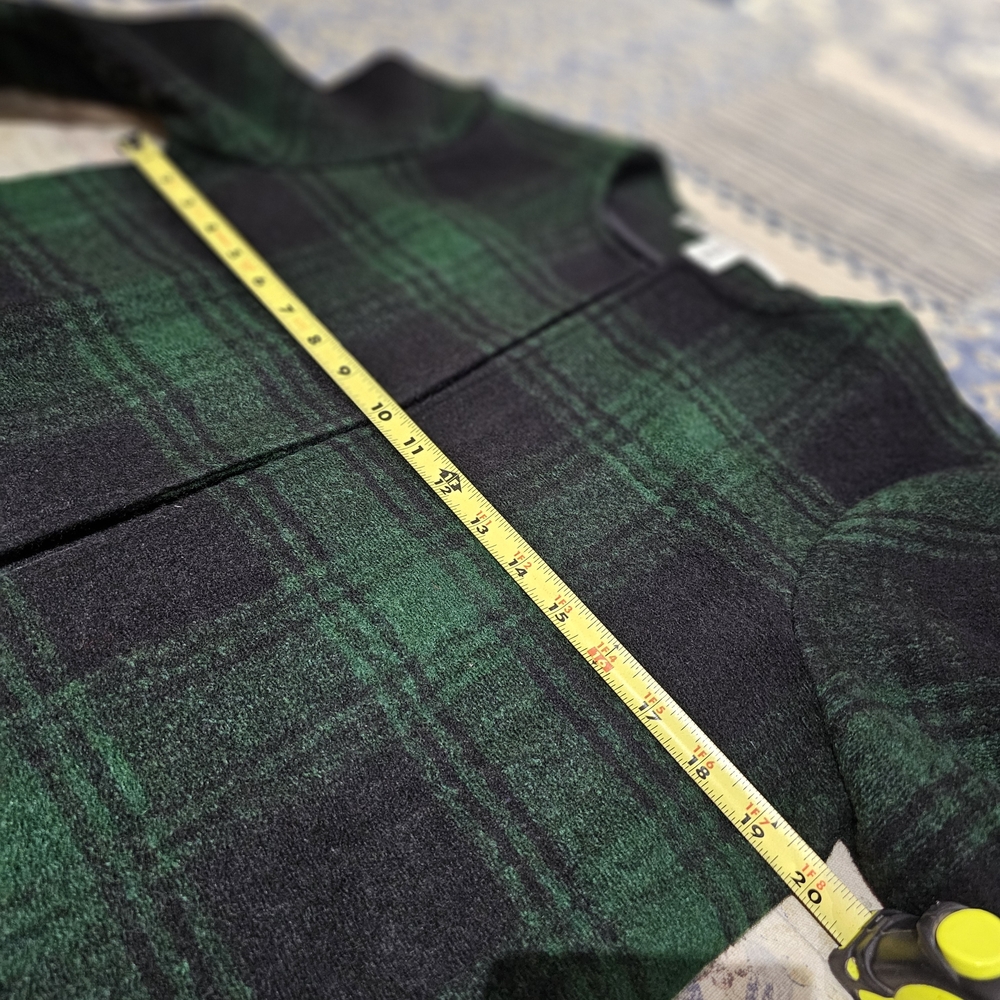 Max Studio Green and Black Plaid Cardigan - Size M - Picture 4 of 7